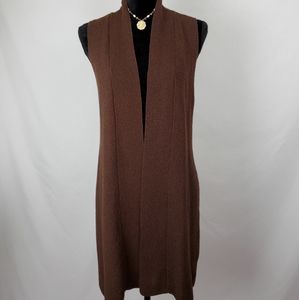 Coldwater Creek 🤎 Sleeveless Open Sweater. Small